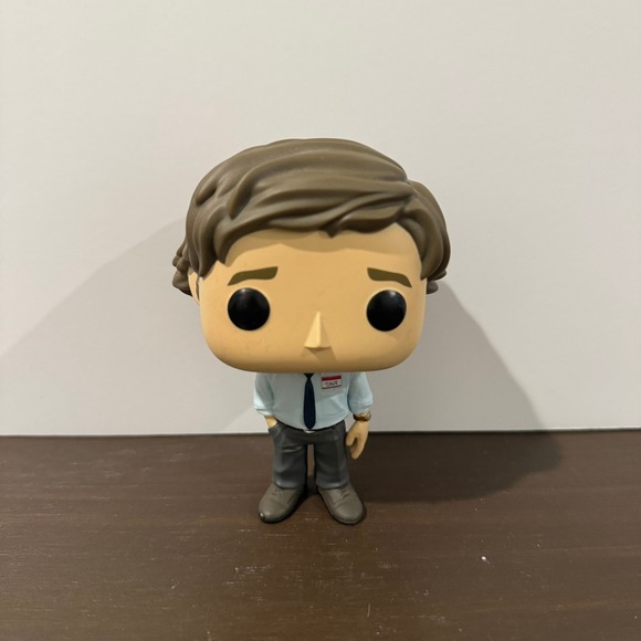 Funko Other - Funko Pop The Office Jim Halpert Dave Name Tag Vinyl Figure 870 Loose Preowned